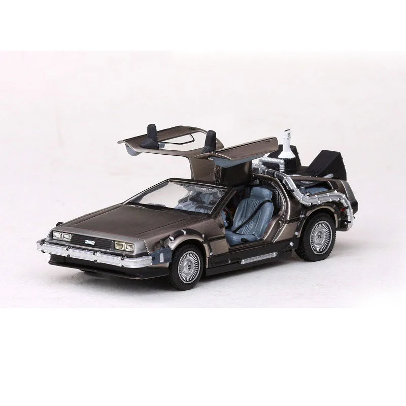 1/43 Scale Back To The Future Car Model DMC12 Alloy Diecast Plating 1-3 Generation Adult Collection Souvenir Ornaments Gift