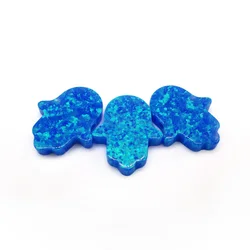 OP05 오션 블루 색상 Hamsa 오팔 스톤 펜던트 목걸이 도매 파티마 손 11x13mm 선물 팜므, 오팔 스톤 펜던트