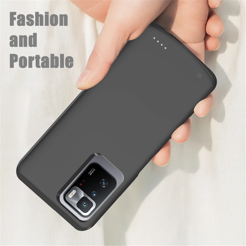 6800mAh Battery Charger Cases For Xiaomi Redmi Note 10 Pro 5G External Battery Powerbank Case For Redmi Note 10 Power Bank Cover