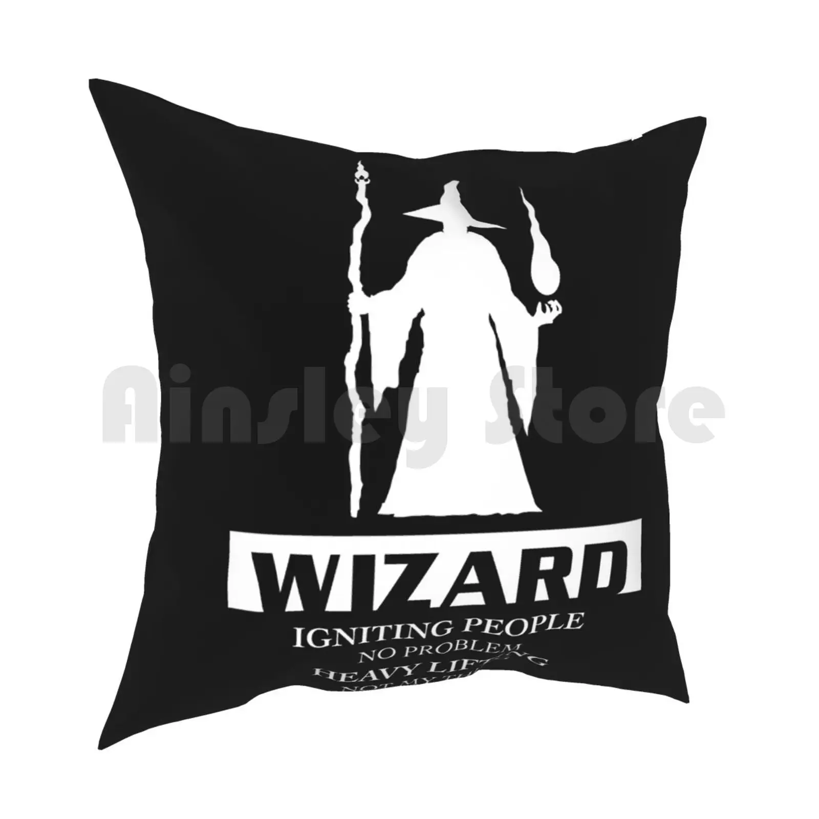 Wizard Inverted Pillow Case Printed Home Soft DIY Pillow cover D D And Pathfinder D20 Wizard Mage Fire Fireball Spell