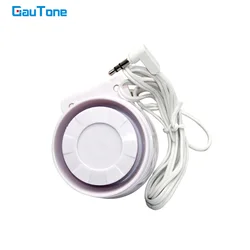 Gautone com fio sirene alto-falante 3.5mm jack para sem fio gsm sistema de alarme segurança em casa pg103 pg107 pg105 pg106