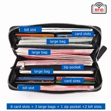 Genuine Leather RFID Wallet for Men with Coin Pocket #2