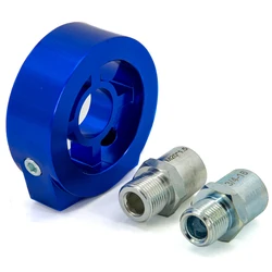 Aluminum AN10 Sandwich Oil Adapter Filter Cooler Plate Kit With 3/4-16 UNF And M20 x 1.5 Fitting sw1
