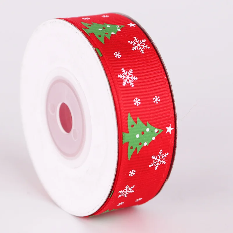 2cm Christmas tree Grosgrain Satin Ribbons for Wedding Christmas Party Decor DIY Bow Craft Ribbons Card Gifts Wrapping Supplies