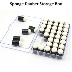 1pcs 40 Grids Transparent Acrylic Finger Sponge Daubers Storage Box Organizer Case Pack DIY Craft Finger Sponge Daubers Stamping