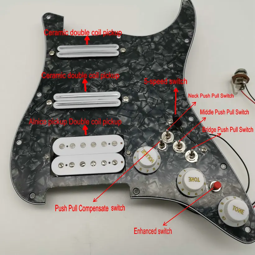 

Guitar Pickups Super Wiring Assembly , Very powerful Features , Multiple tone options Limited edition