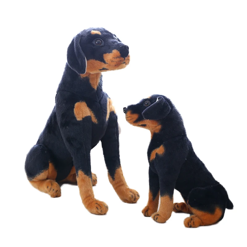 lifelike plush dog stuffed animals rottweiler plush real-life dog soft doll