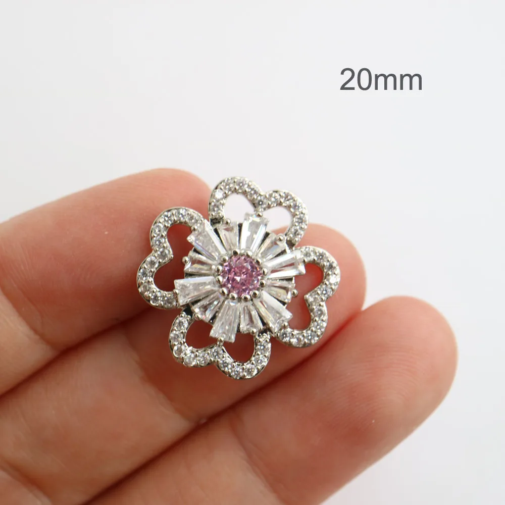 5pc Luxury Crystal Buttons Rhinestone Cubic Zirconia Button for Clothes Decorative CZ Sewing Cashmere Knit Cardigan