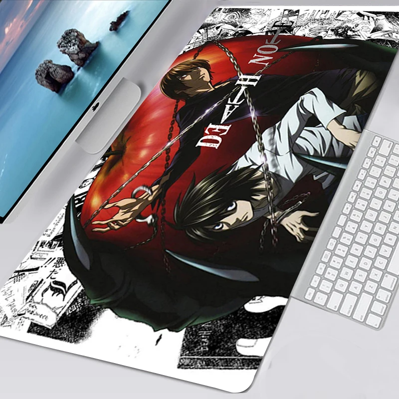 Death Note XL 700X300 Anime Mousepad HD Printing Computer Gamers Locking Lock Edge Mouse Pad XXL 900x400mm Keyboard PC Desk Pad