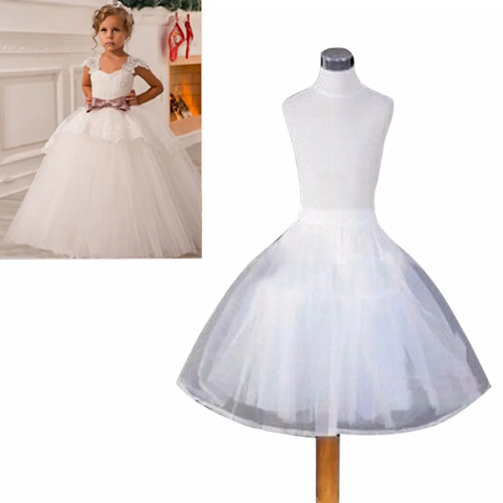 Wedding Accessories Kids Girls Petticoat Vestido Longo Ball Gown Underskirt Crinoline Skirt Petticoats