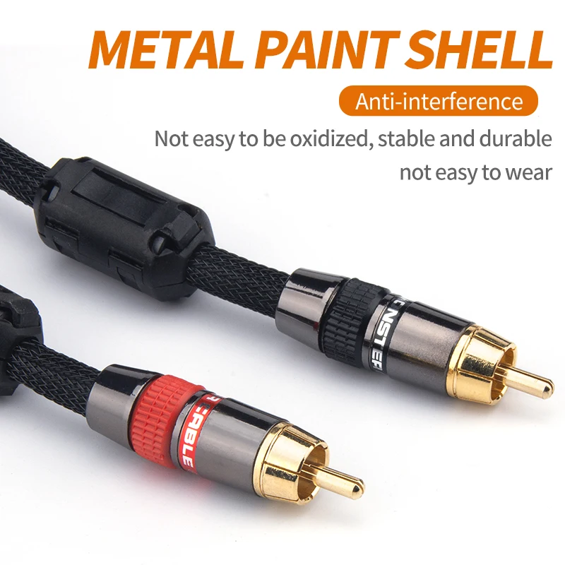 Amplificador de audio Monster fever de alta fidelidad, cable de audio RCA, amplificador de tubo de CD, cable de señal de loto Doble