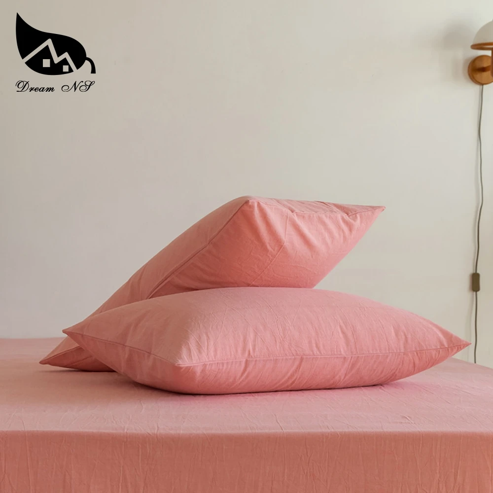 Dream NS 100% Cotton Pillowcase Solid Color Pillow Cover 50*75cm Pillow Case Home Bed Bedding for Standard Size Grade A