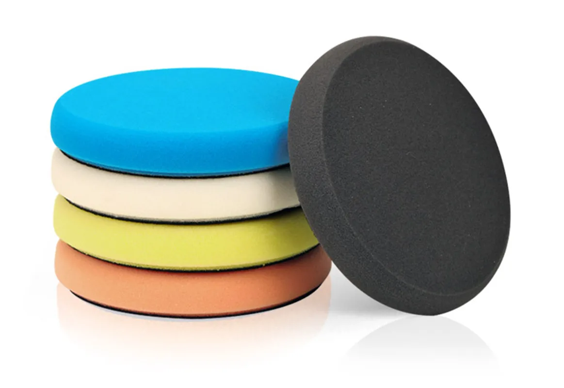Free shipping (150mm) Light Cut And Finish Buffing Polishing Pads Buffer For RO/DA Car Dual Action Waxing Polisher 5Pcs Mix Colo
