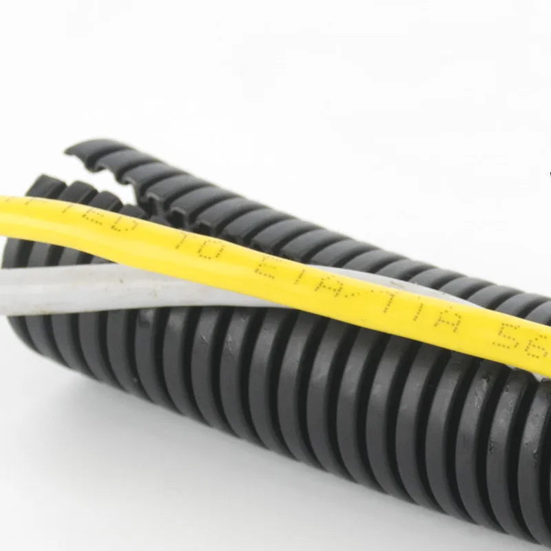2M PA nylon corrugated tube insulation wire harness casing Cable Sleeves for auto Mechanical line protecter Car accessories