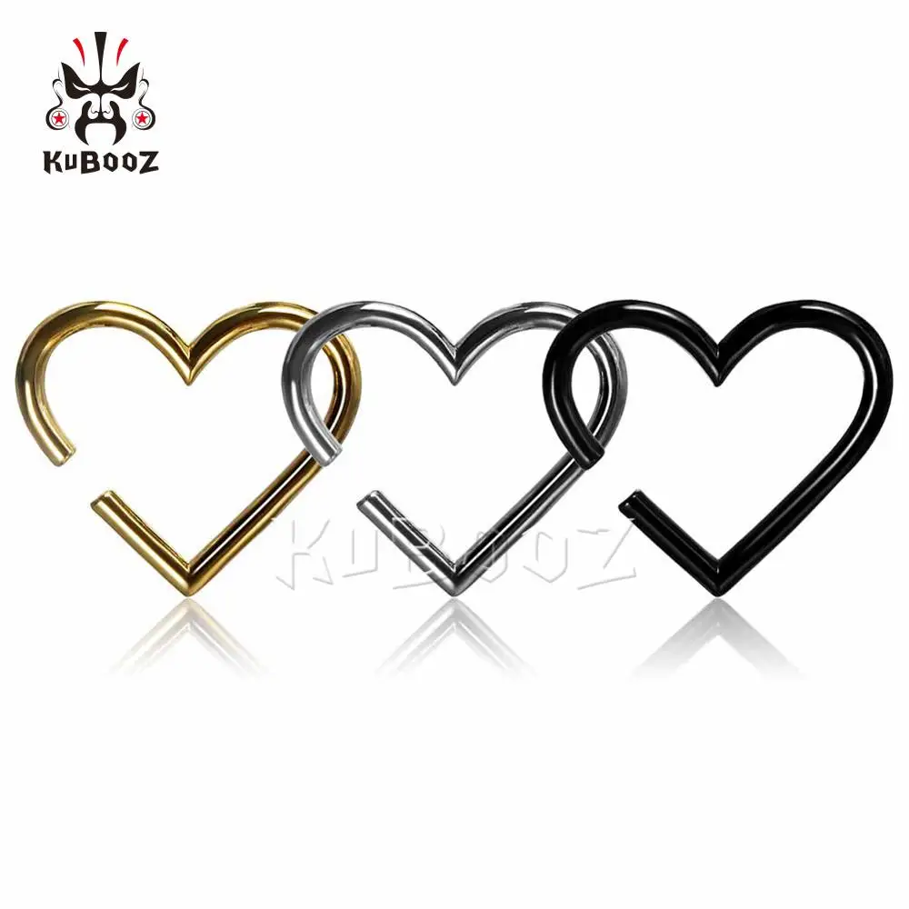 Fashion Heart Weight Ear Piercing Plugs Clip Expanders Strechers Multi Color Body Jewellery Gift For Unisex 4MM