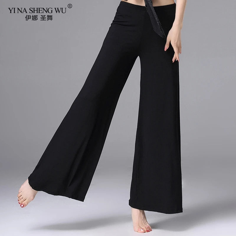 

Женский костюм для танца живота, эластичные брюки из модала с широкими штанинами