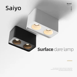 Angle Adjustable Surface Mounted LED Downlight+Replaceable GU10 LED Bulb 7W 10W 14W 20W Square LED Ceiling Spot Light AC110 220V