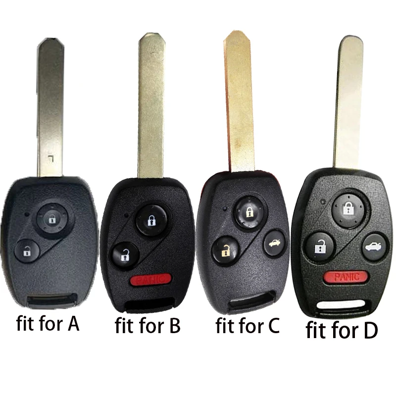 Remote Car Key Case Holder for Honda Fit 2010 Civic CRV Stream Chord 7 Jazz Gr8 Insight 2007 2008 2009 Accord2/3/3/4Button Cap