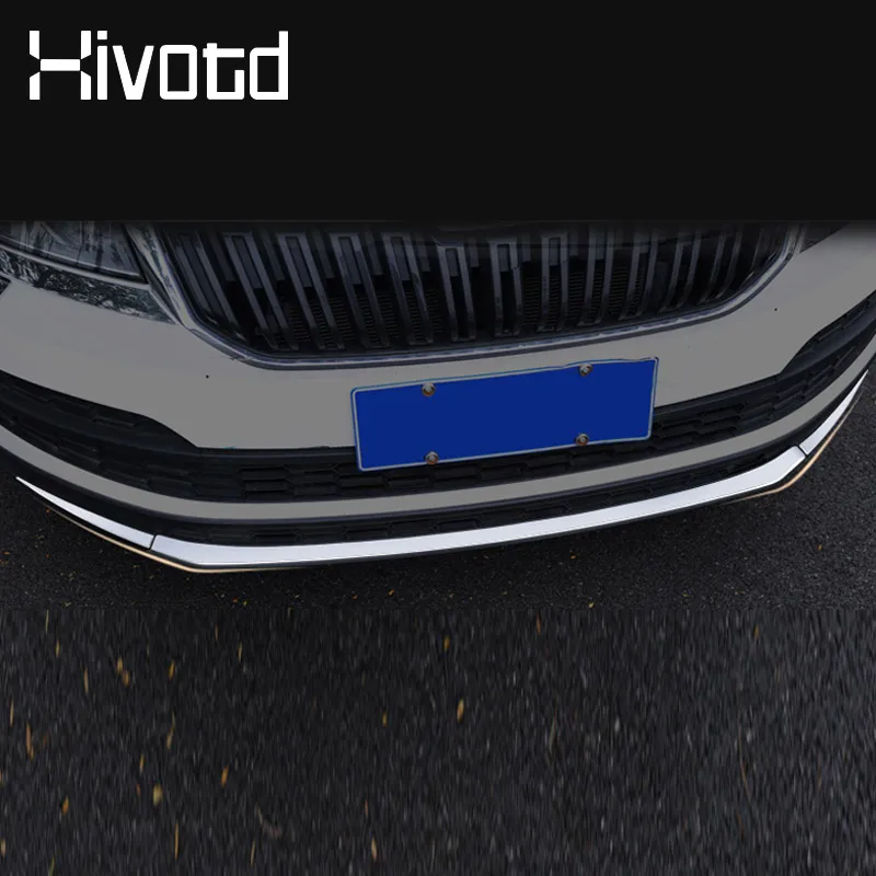 For Skoda Karoq 2023 2024 Accessories Front Bumper Trim Protect Lower Front Bumper Cover Diffuser Spoiler Lip Guard Decoration