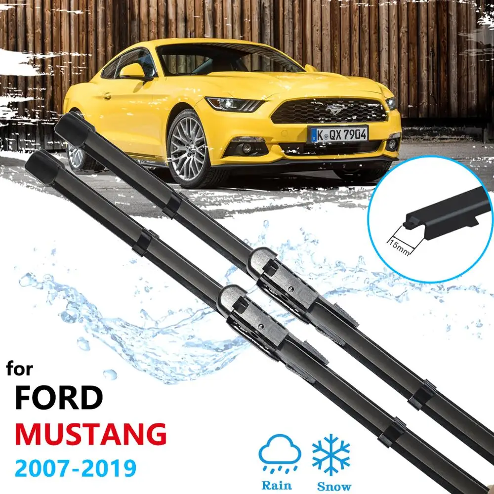 

for Ford Mustang 2007~2019 2015 2016 2017 2018 2019 S550 EcoBoost Export GT Car Wiper Blades Front Windshield Car Accessories