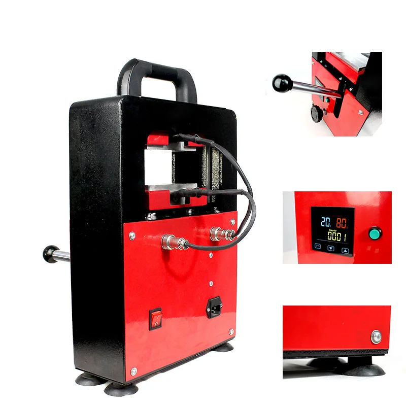 Imagem -03 - Hidráulica Máquina da Imprensa da Resina 600w Dupla Placas Aquecidas Imprensa Alta Tela de Controle Toque Extrator Óleo 5ton
