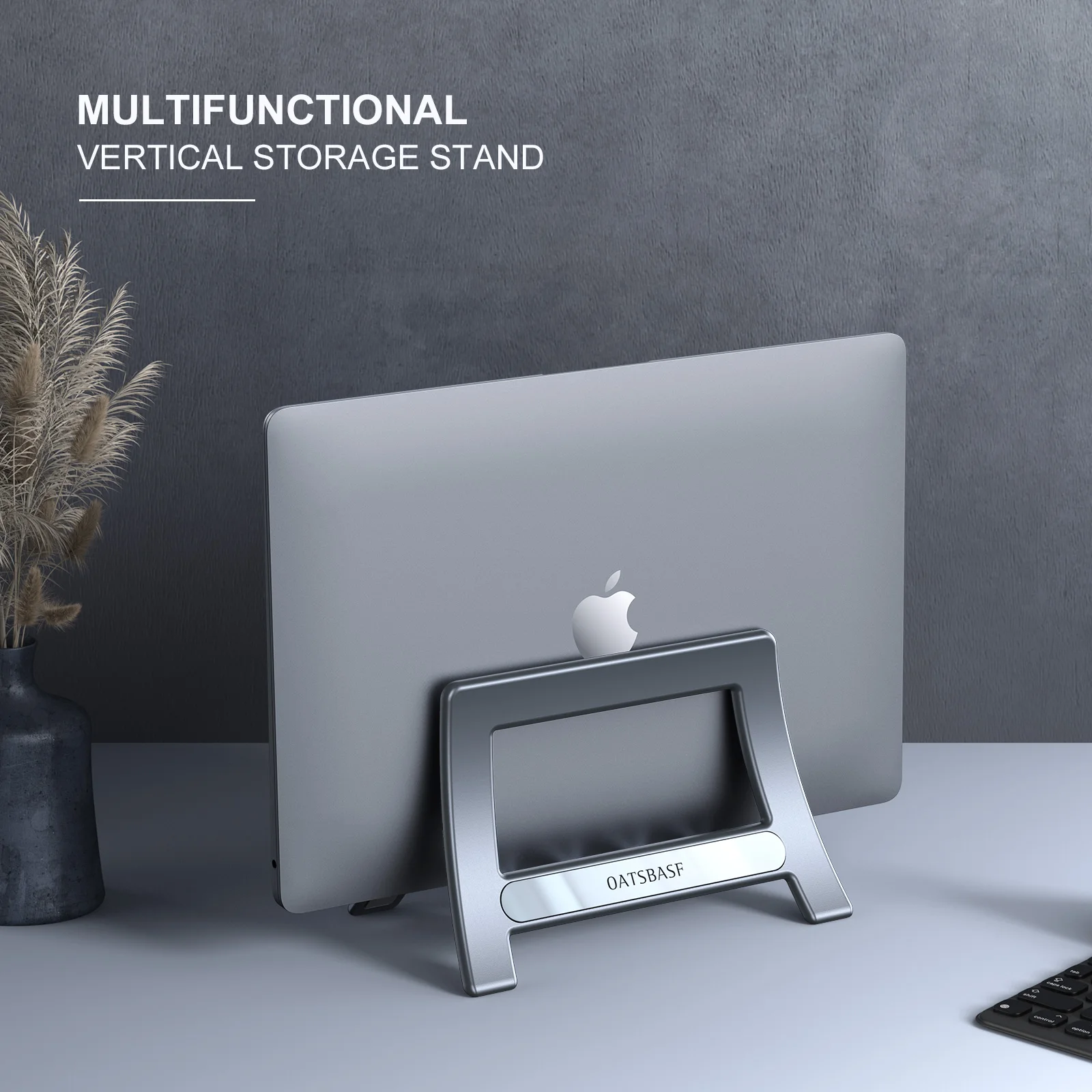 Oatsbasf-soporte Vertical para ordenador portátil, 3 en 1, para MacBook Pro, tableta, teléfono, iPad, Notebook plegable, soporte de gravedad, ahorro