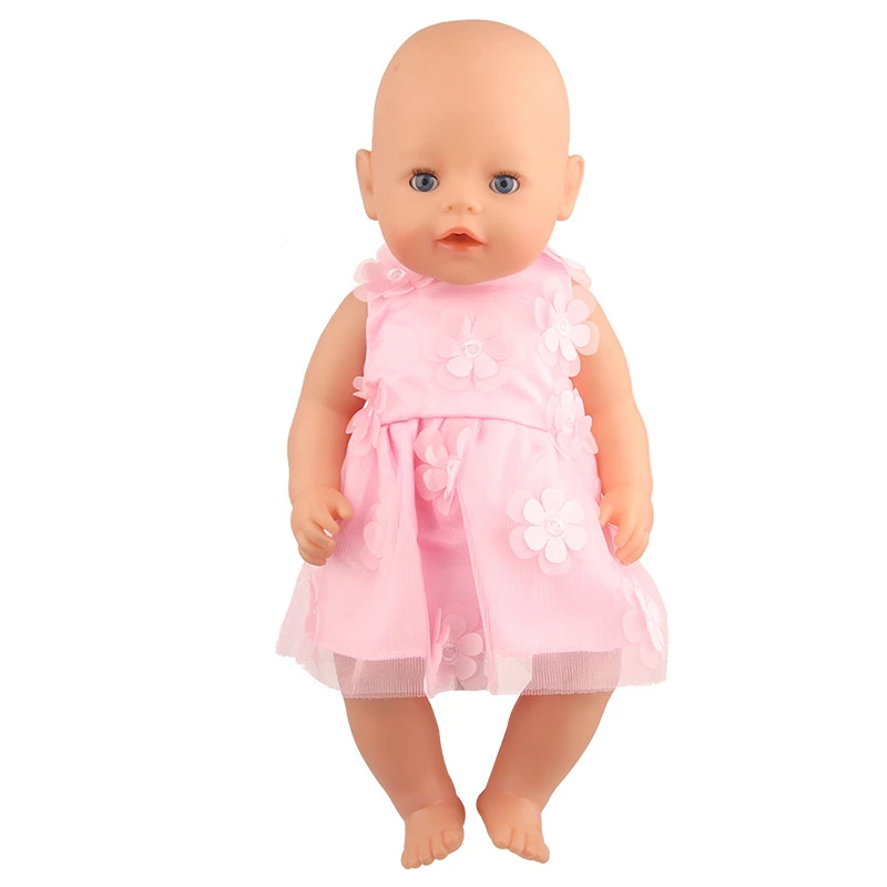 18 Inch Doll Costume Handmade Princess Dress for American Girl Doll 43 cm Baby Born Doll Clothes Children Toys Festival Gifts