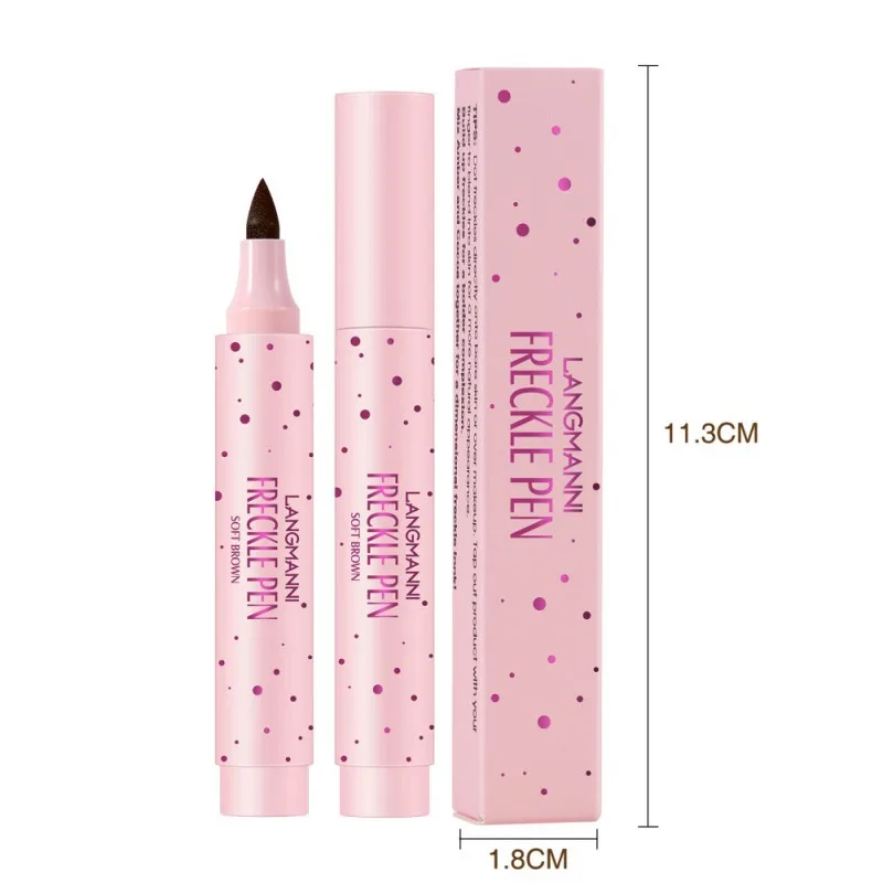 Natural Makeup Lifelike Freckle Pen Waterproof Long Lasting Soft Dot Spot Freckles Pen for Sunkissed Makeup Magic Fake Freckles