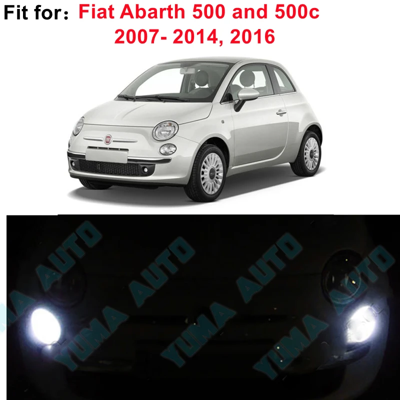 Car Led Bulb Daytime Running light Sidelight Pack for Fiat Abarth 500 500c 2007-2012 2013 2014 2016 DRL LED Side Lamp light