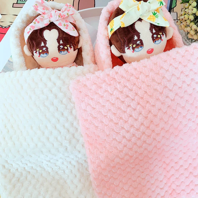 20cm Cotton Baby Bed For EXO Idol Doll Rabbit Bed Three-piece Quilt Mattress Pillow Doll Accessories Kawaii DIY Gifts