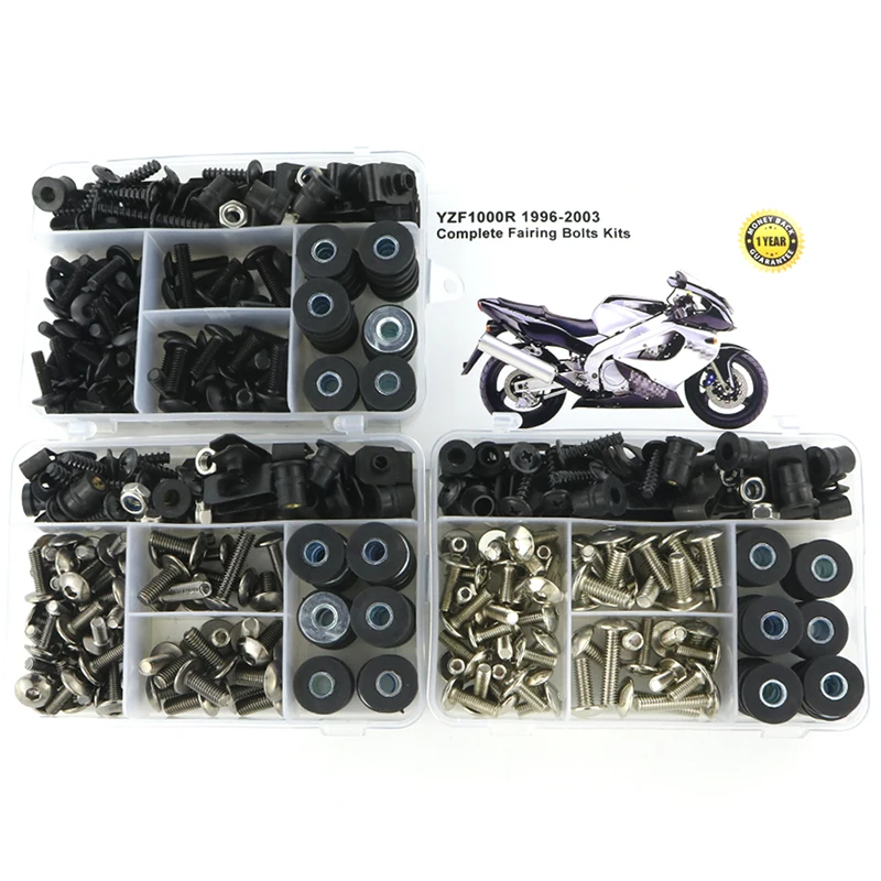 

Fit For Yamaha YZF1000R 1996-2003 Full Fairing Bolts Kit Covering Bolts Motorcycle Complete Fairing Clips Nuts Screws Steel