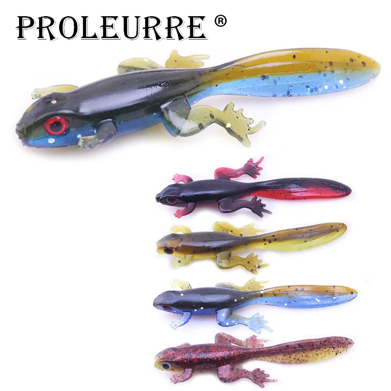 

6Pcs Floating water Fishing Silicone Worm Soft Lure 80mm 3.5g Craws Shrimp smell Soft bait Fishing Jig Wobblers Bass Lures