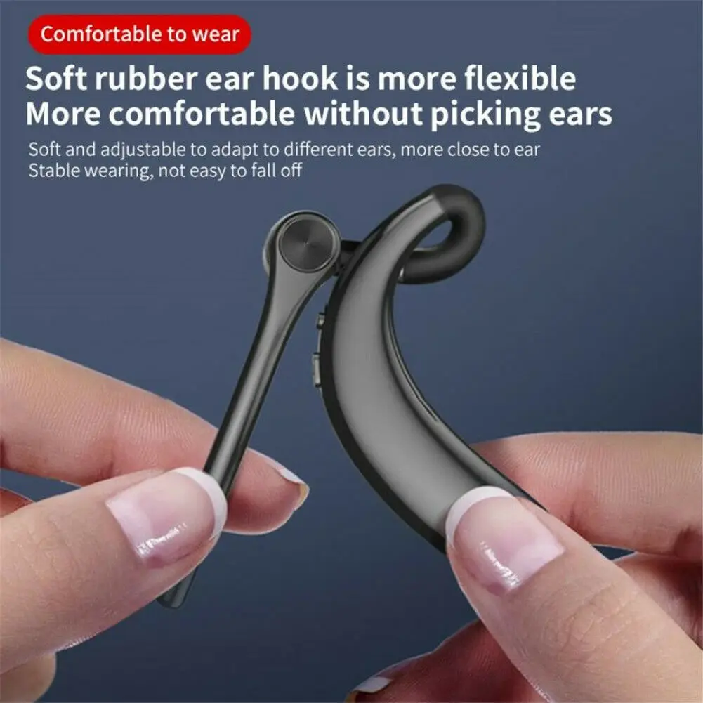 Wireless Earphone Over-Ear Sport Headset Hifi Earbud with Mic Bluetooth-compatible Headphone Noise Reduction for Cell Phones