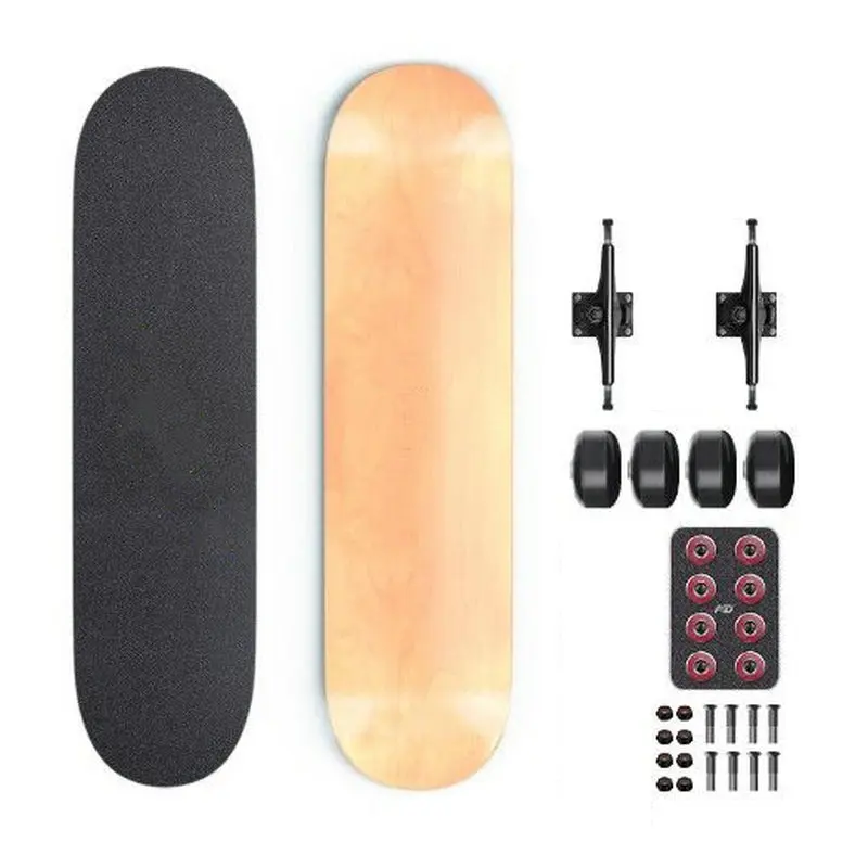 

Professional Skateboard Adult Double Short Board Teenagers Boys Girls Beginners Children's Four Wheel Scooter Road Board Maple