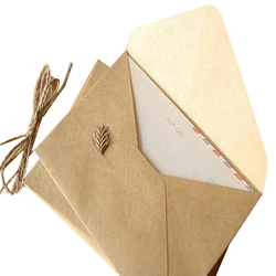 50 Stuks Ruwe Graan Gift Card Diy Multifunctionele Kraft Papieren Envelop 16*11Cm Gift Card Enveloppen Voor Bruiloft verjaardagsfeestje