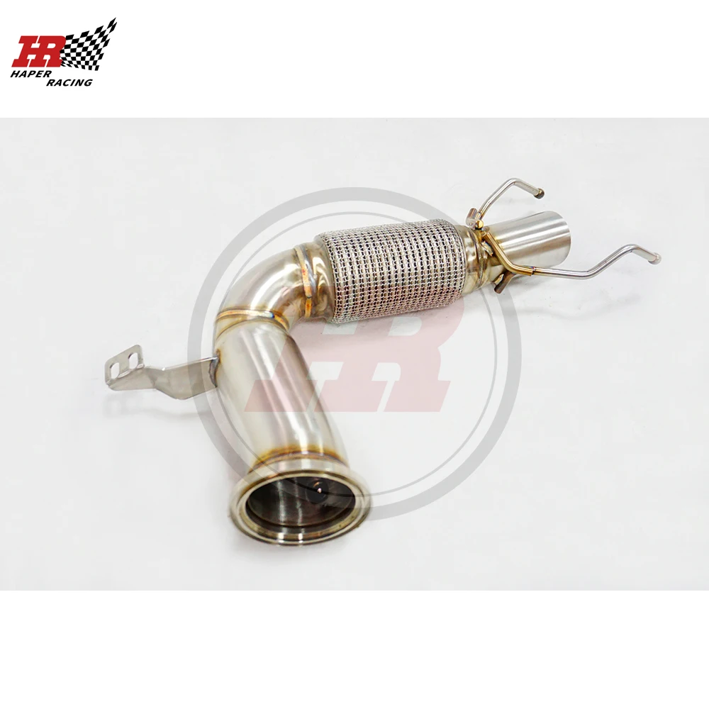 HP RACING 2.75'' Mini Co oper S 2.0T JCW F55 F56 F57 F60 Downpipe Catless For B48 Engine 2014-2020