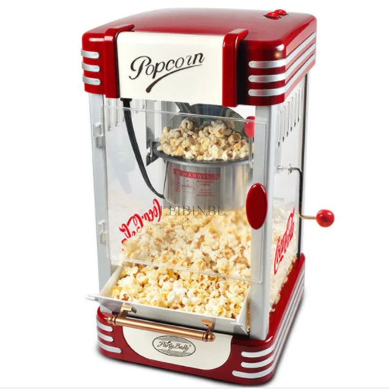 2020 gospodarstwa domowego nowa gorąca sprzedaż 220W Metal Retro wysokiej jakości MIni maszyna do popcornu 310W