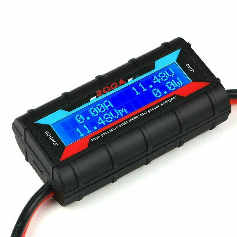 New 200A DC Digital Monitor LCD Volt Amp Watt Meter Professional RC Battery Solar Power Analyzer For Rc Drone Parts