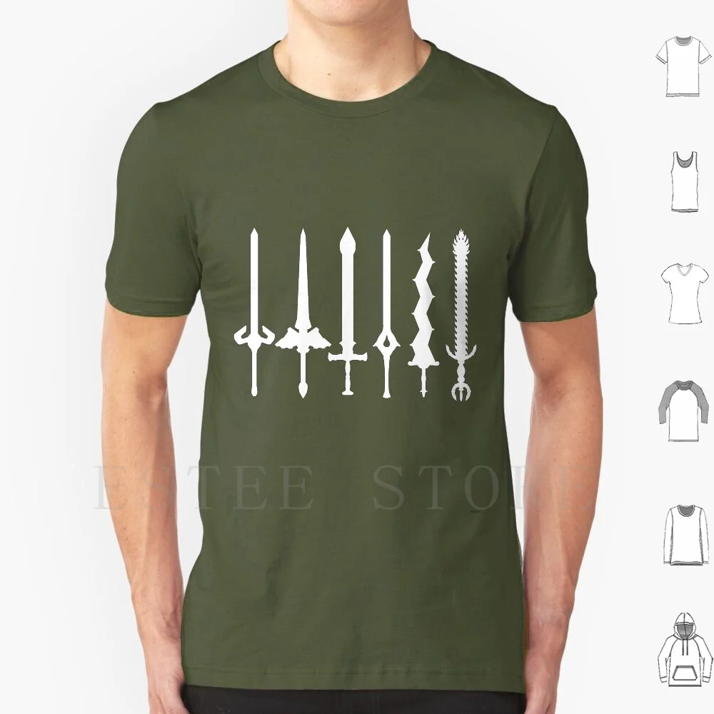 Fire Emblem : Legendary Swords ( White ) T Shirt DIY Big Size 100% Cotton Fire Emblem Smash Smash Bros Ssb Smash 4 Sm4sh Sword