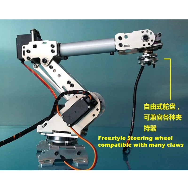 6 DOF Arduino Robotic Arm Manipulator Claw Gripper with 6pcs MG996R DIY Robot Kit Project