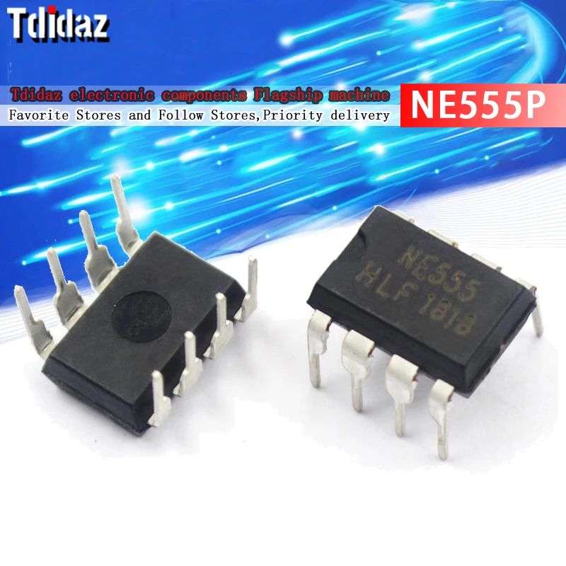 10PCS NE555 NE555P DIP8 NE555N DIP 555 Timers DIP-8 New and Original IC Chipset