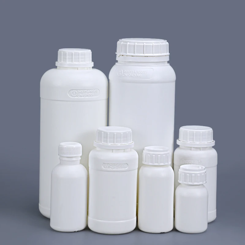 50ml 100ml 200ml 250ml 500ml 1000ml   Empty Round Bottle Chemical Resistance Lab Science Container Fluorinated HDPE Bottle