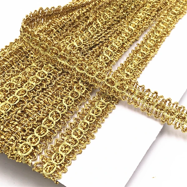 10 Yard /Lot Width 1.5cm Gold/Silver Color Lace Trimming Garment Decoration DIY Wedding Crafts Handmade Sewing Accessories