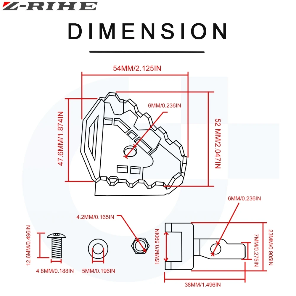 for CRF1000L Rear Foot Brake Lever Pedal Enlarge Extension for HONDA CRF 1000 L Africa Twin Adventure Sports 2014-2018 2017 2016