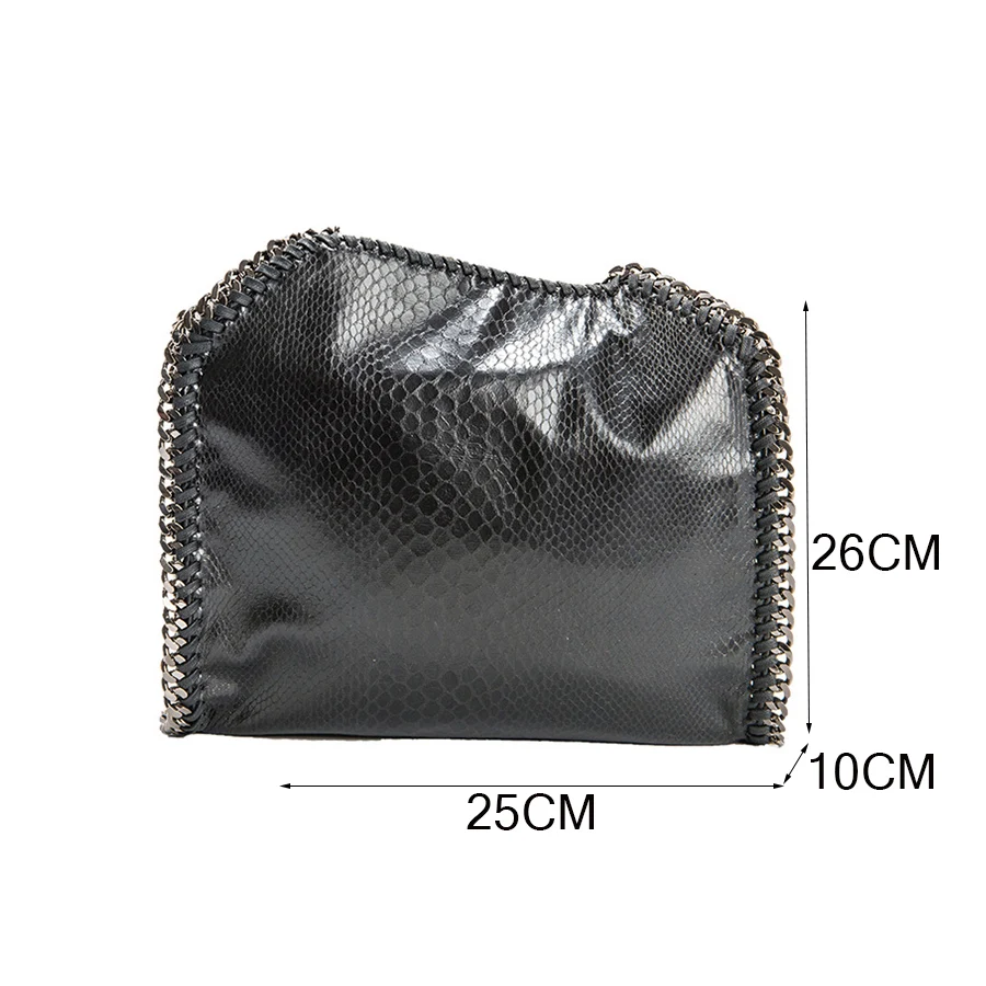 Luxury Brand Women\'s Bag Metal Chain Small Square Crossbody Bags Trendy Snake Pattern Lady Messenger Phone Bag Females Handbags