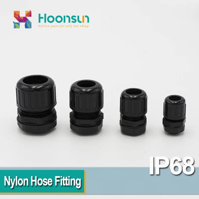 10 pcs M32x1.5 AD34.5  Cable Gland Nylon Joint Hose Fitting for Flexible Corrugated Pipe