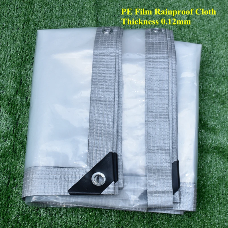 

0.12mm Plastic PE Film Transparent Rainproof Cloth Tarpaulin Windows Waterproof Cloth Greenhouse Plant Keep Warm Dog House Cover