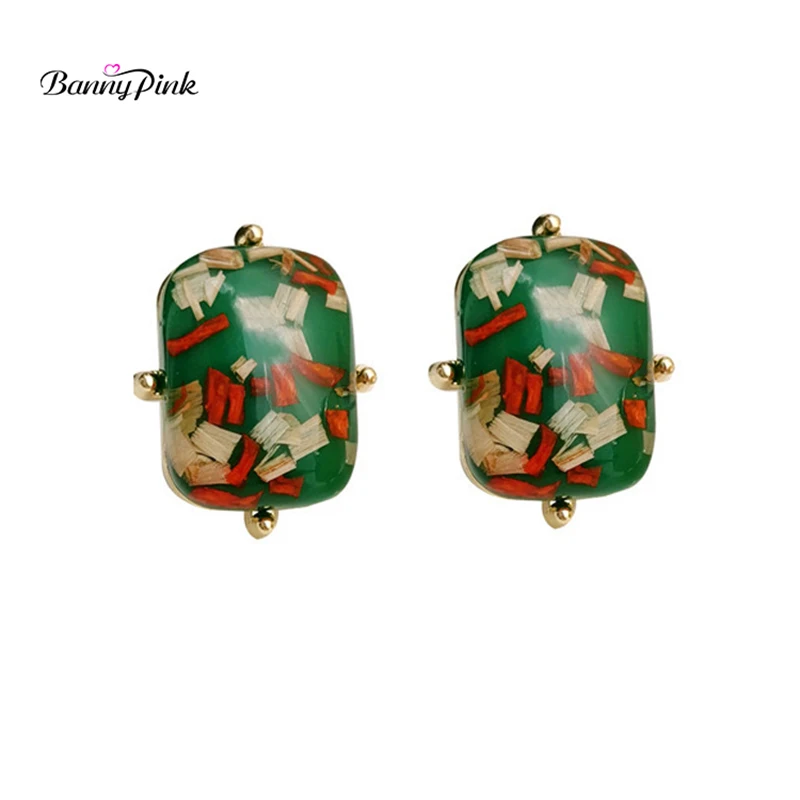 Banny Pink 2021 New Jewelry Resin Earring Sweet Design Trendy Irregular Exquisite Earring Gift