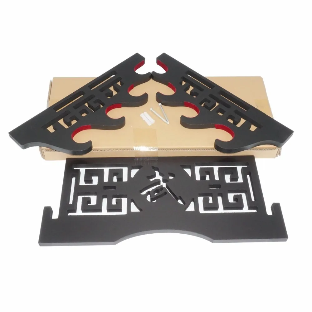 กำมะหยี่ปกป้องดาบ Wall Mount ดาบผู้ถือขาตั้งจอแสดงผล Felt Strips Katana Wakizashi Genji 4ชั้น Bushido