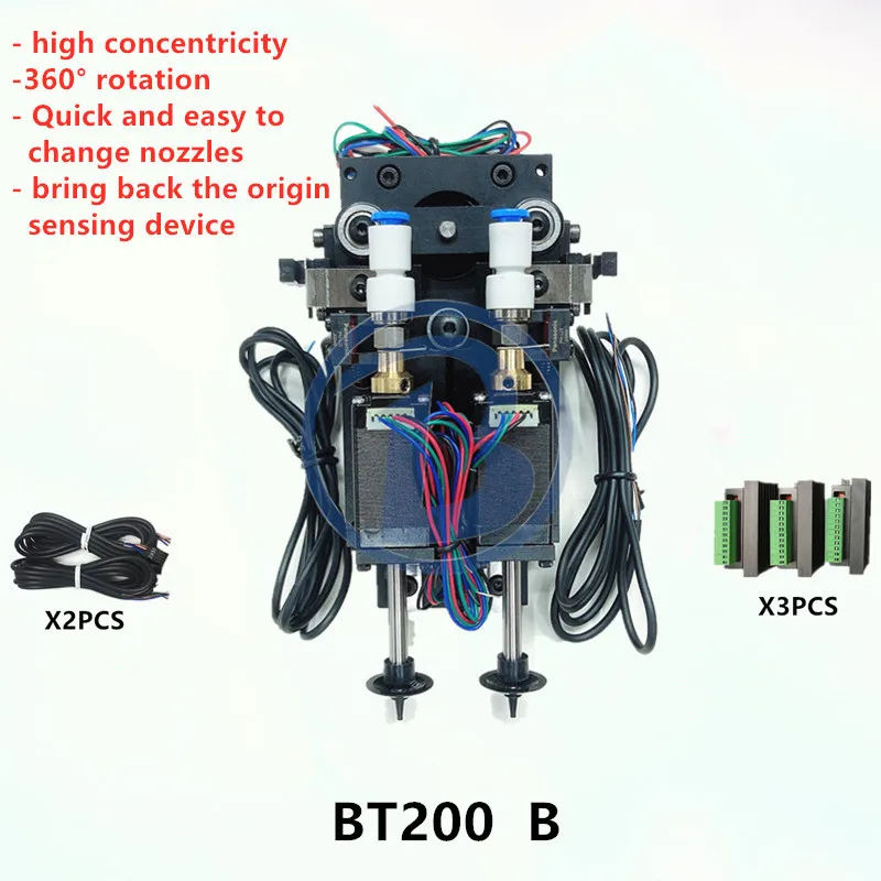 BT200 SMT HEAD mountor connector Nema8 hollow shaft stepper for pick place Double head